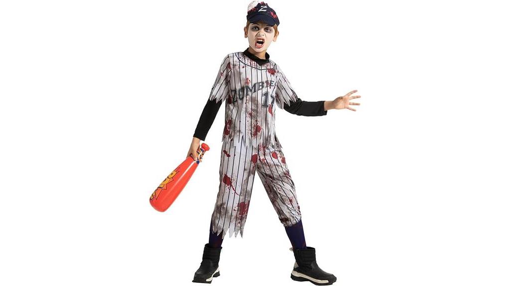 boys zombie baseball costume