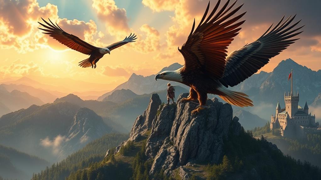 flying with giant eagles