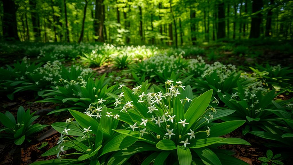 foraging in the woods