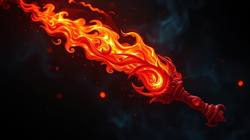 powerful magical fire wand